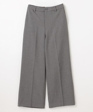 ANY L 【洗濯機可/ストレッチ/ウエストゴム/裏起毛】マルチファンクションストレッチワイドパンツ グレー