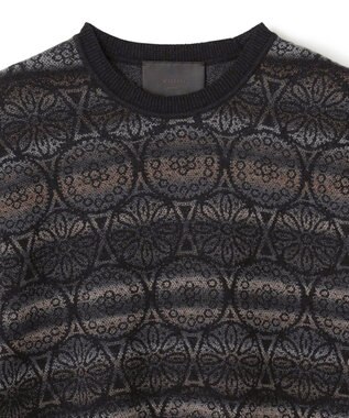 JOSEPH HOMME 【HIGH GRADE LINE】モスクジャガード　クルーネックハイゲージニット ブラック系5