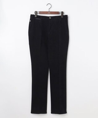 JOSEPH ABBOUD 【ウエストも伸びる！/暖かパンツ/オーガニックコットン使用】ライスコールストレッチパンツ ブラック系