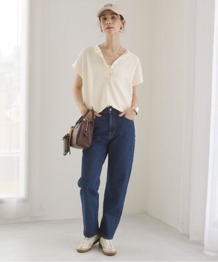 WEGO 【ANGIE VINTAGE/SMLサイズ展開】ストレートデニムパンツ ネイビー