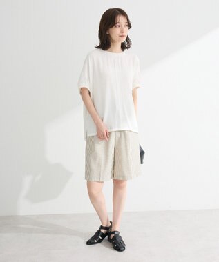 Green Parks ・ELENCARE DUE ストライプショートパンツ Beige