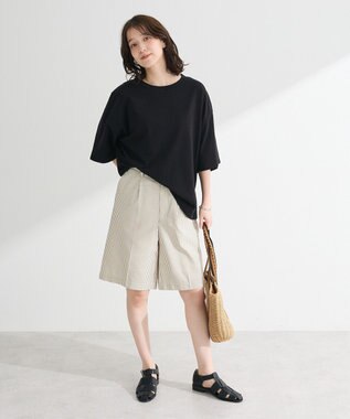 Green Parks ・ELENCARE DUE ストライプショートパンツ Beige