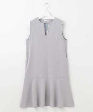 Feroux パール付きダンボール ジャンパースカート スカイブルー系