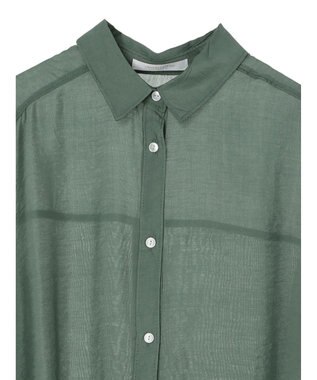 Green Parks レギュラー前後差シアーシャツ Green