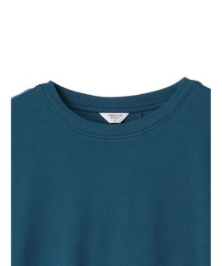 AMERICAN HOLIC 抗菌防臭＋接触冷感クルーネックカットプルオーバー Blue Green