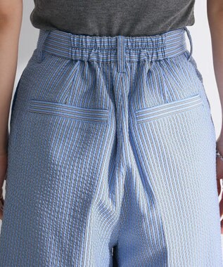 Green Parks ・ELENCARE DUE ストライプショートパンツ Sax Blue