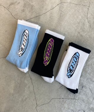 WEGO girlsロゴソックス サックス