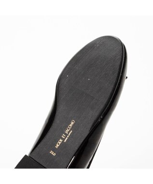 MODE ET JACOMO <MODE ET JACOMO>【レイン対応】ラウンドトゥバレエシューズ ブラックエナメル