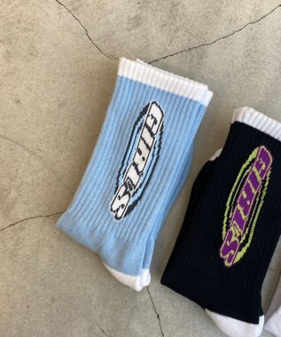 WEGO girlsロゴソックス サックス