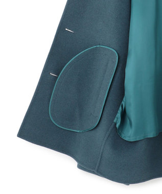 23区 L 【VERY掲載】MANTECOPure リバー ステンカラーコート ティールグリーン系