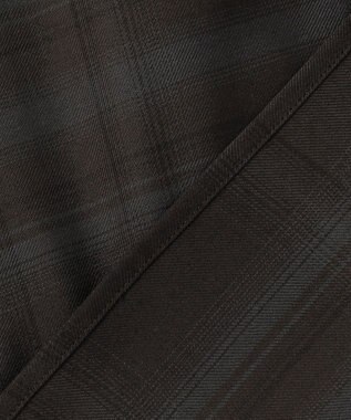 uncrave シアーウールブレンド シャツ ブラウンチェック
