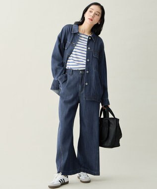 ANY L ミディデニムジャケット インディゴ