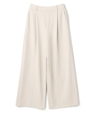 UNFILO 【11サイズ展開】 BEAUTY MOVE タックワイドパンツ アイボリー