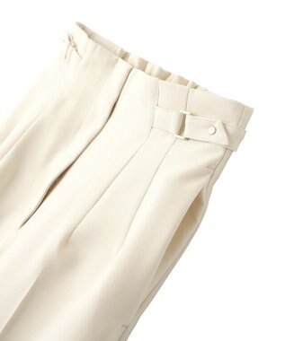 YECCA VECCA サイドベルテッドハイウエストパンツ Ivory