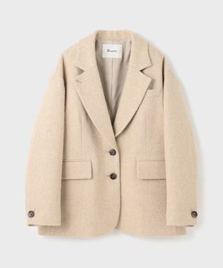 GRACE CONTINENTAL ヘリンボーンツイードジャケット ベージュ