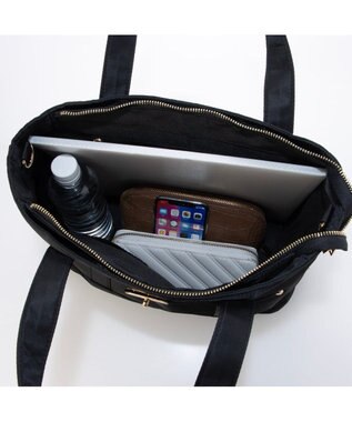 UNBILLION カシュカシュ cachecache / フロントベルトナイロン2wayトートバッグ ブラック