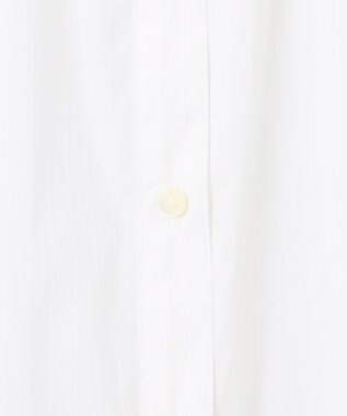 J.PRESS LADIES L 【洗える】BEZ ドビーストライプ シャツカラー ブラウス ホワイトストライプ系