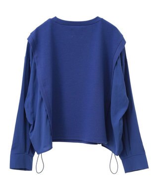 Green Parks リップルドッキングシャーリングプルオーバー Blue