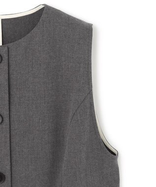 uncrave TRツイル ジレブラウス チャコール