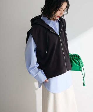 Green Parks フード付ベスト Black