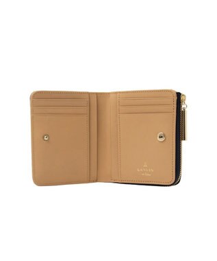 LANVIN en Bleu リュクサンブールハート 二つ折りLファスナー財布 ネイビー