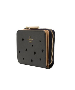 LANVIN en Bleu リュクサンブールハート 二つ折りLファスナー財布 ネイビー