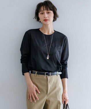23区 L 【先行予約】シアー ロングスリーブ Tシャツ ブラック系