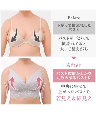 BRADELIS New York 【BRADELIS NewYork peace】綿混ストレッチハイブリッドハートカップブラ25 ブラデリス 吸汗 速乾機能 補正 ブラジャー グレージュ