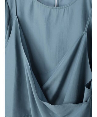 Green Parks レイヤード風ビスチェブラウス Blue
