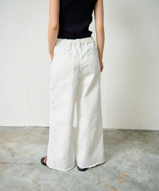 GRACE CONTINENTAL デニムワイドイージーパンツ ホワイト