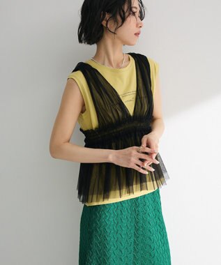 Green Parks ・ＥＬＥＮＣＡＲＥ　ＤＵＥ　チュールシャーリングビスチ Black