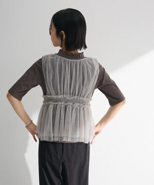 Green Parks ・ＥＬＥＮＣＡＲＥ　ＤＵＥ　チュールシャーリングビスチ Gray