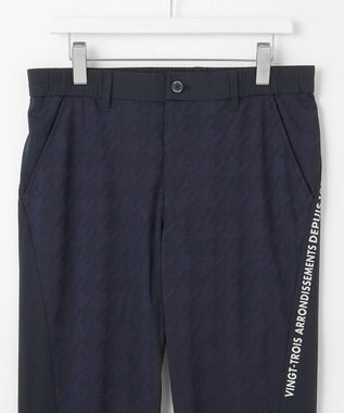 23区GOLF 【MEN】【UVカット】千鳥ジャカードパンツ ネイビー系