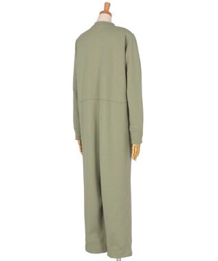 une nana cool 【綿100%】裏起毛オールインワンパジャマ オリーブ