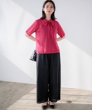 組曲 【先行予約】エンブロイダリーレース パンツ ブラック系