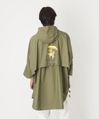 MOONBAT POLO RALPH LAUREN レインポンチョ レインベア 50デニール生地／着丈98cm 収納袋付き カーキー