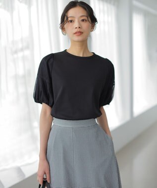 組曲 S 【先行予約・WEB限定】コットンポンチ チュールコンビ カットソー