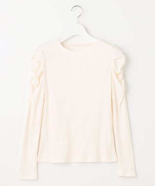 Feroux 【ONWARD CROSSET MAG掲載】ギャザースリーブ プルオーバー ホワイト系