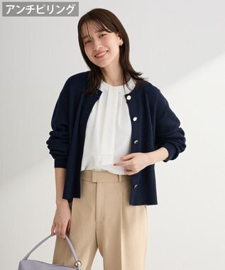 Green Parks アンチピリング金ボタンニットカーディガン