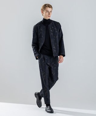 JOSEPH HOMME 【新柄】モロッカンジャガード ドロスト付ワイドテーパードパンツ/ ORIGIN CONVERTIBLE ブラック系5