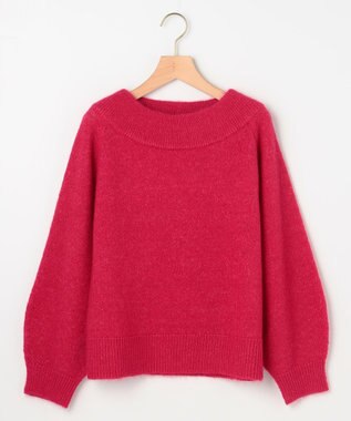 組曲 L へアリーヤーンボートネック ニット チェリーピンク系