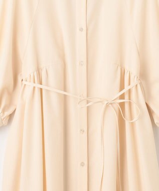 Feroux 【洗える】パフスリーブシャツ ワンピース ライトイエロー系