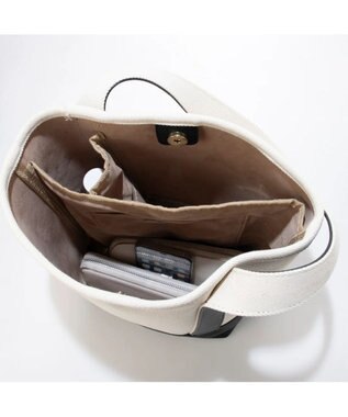 UNBILLION cachecache スマホショルダー付きワンハンドルパーテーショントートバッグ ブラック