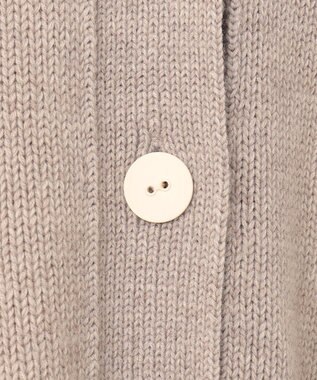 BEIGE， 【洗える】LEADER / フェイクレザーポケットオーバーサイズカーディガン Taupe