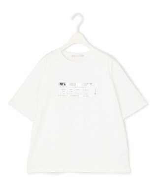 ICB 【接触冷感・UVケア・洗える】ロゴＴＥＥ カットソー オフホワイト系