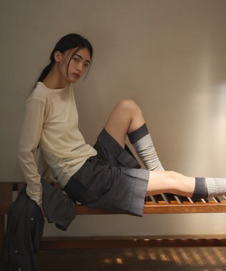 CRAFT STANDARD BOUTIQUE ロールアップハーフパンツ Charcoal Gray