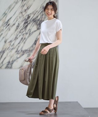 ANY 【UVケア/接触冷感】モックネックフレンチスリーブＴシャツ オフ