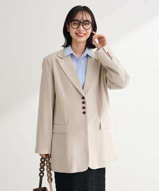 Green Parks 裏付きテーラードジャケット Beige