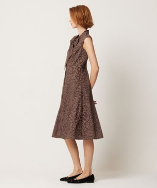 TOCCA 【洗える】RAINY SEASON ドレス ブラウン×ドット系