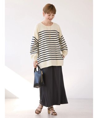 AMERICAN HOLIC イージーケアマーメイドサテンスカート Charcoal Gray